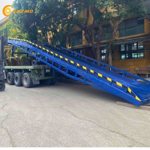 Manual Hydraulic Mobile 8 Ton Forklift Loading Ramp for Warehouse Yard Unloading - Product Image 3