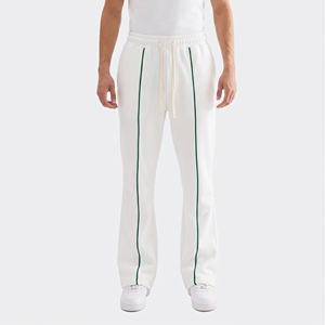 Heavy 100% Cotton Sweatpants Men Winter Street Fashion Wide Legs Jogger Flare Pants Men's Outdoor Style Flare Pajama <b>Trouser</b> - Product Image 4