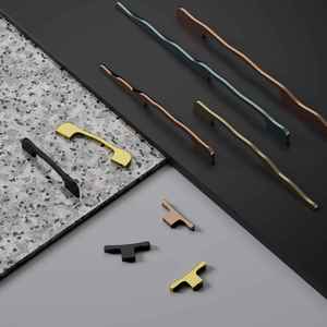 Reliable <b>gold</b> zinc alloy wardrobe cupboard handles adjustable furniture <b>cabinet</b> drawer pulls premium hardware wholesale supplier - Product Image 1