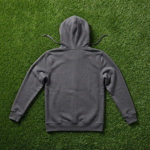 Sudadera con capucha y cremallera para mujer, color gris oscuro, de forro polar, manga larga, con estampado gráfico y bolsillo canguro, personalizada - Product Image 5