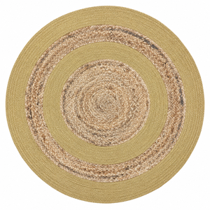 Tapis rectangulaire en jute et coton tressé Star Hometex, style moderne, couleur naturelle, antidérapant, à poils moyens, lavable, pour chambre à coucher – Meilleur prix - Product Image 1