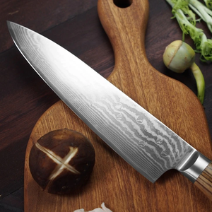 Couteau de chef en acier Damas forgé à la main de qualité supérieure, manche en bois d'olivier, couteau de cuisine professionnel, fournisseur d'usine - Product Image 5