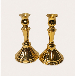 Luxury <b>Brass</b> Taper Candle <b>Holders</b> Set Vintage Gold Metal <b>Candlestick</b> Stands for Wedding Table Centerpieces Modern Home Decor - Product Image 6