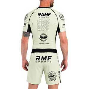 Rashguard personnalisé imprimé par sublimation, Rashguard MMA, Rushguard BJJ, Rashguard MMA OEM pour hommes, Rashguard à manches courtes - Product Image 2