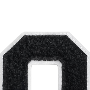 Patch thermocollant personnalisé lettre O noir en chenille brodée, applique en forme d'alphabet, décoration textile, cadeau - Product Image 4