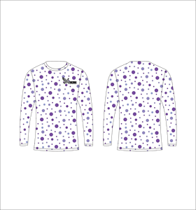 T-shirt à manches longues à pois pour homme Ferocious, imprimé par sublimation, respirant, coupe classique, col rond, vêtements de sport décontractés - Product Image 1