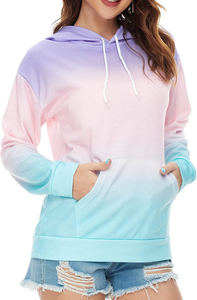 Sweat à capuche tie-dye pour femme, en polaire super douce de qualité supérieure, aux couleurs pastel vives et accrocheuses, design moderne et élégant, de la collection Solid Trader. - Product Image 4