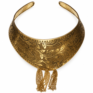 Collar de latón dorado con diseño geométrico, colgante de media luna tribal con cadena, joyería llamativa al por mayor para minoristas - Product Image 5