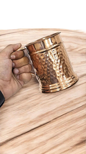 Taza Personalizada Hecha a Mano, Ecológica, Clásica, de Cobre Puro 100% de Alta Calidad - Product Image 5