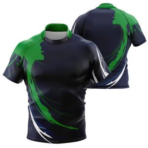 Camiseta de rugby con costuras reforzadas para un juego intenso, fabricante de ropa deportiva, proveedor de camisetas de rugby para exportación a granel. - Product Image 2