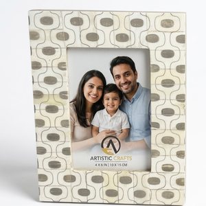 Premium Bone Inlay Photo <b>Frame</b> <b>4x6</b> Inch Handcrafted | Decorative Picture <b>Frame</b> for Tabletop Office Desk Home Decoration Gift - Product Image 1