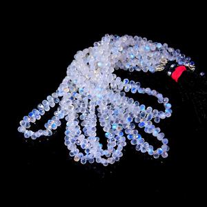 100% naturel arc-en-ciel pierre de lune à facettes gouttes perles Flashy blanc arrivée pour la fabrication de bijoux et artisanat - Product Image 3
