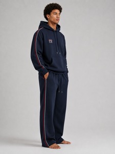 Classic Men Tracksuit Set Stand Collar Zip Jacket and Elastic Waist Jogger Pants Lightweight <b>Athletic</b> Workout Running Casual - Product Image 6