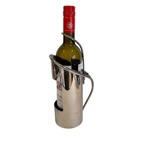 Support à vin en cuivre martelé artisanal de luxe, porte-bouteille individuel de table avec poignée pour la maison, le bar, l'hôtel et les mariages - Product Image 2