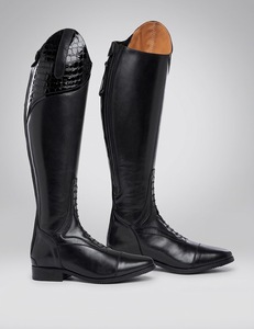 Professional Long Equestrian Horse Riding <b>Boots</b> Made <b>with</b> Genuine Leather <b>with</b> Back Long <b>Zipper</b> perfect Fit for horse riding. - Product Image 3