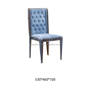 Chaise de salle à manger de marque italienne de luxe, canapé en cuir unique, meubles de salle à manger