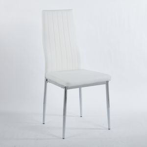 Set da Pranzo Mid-Century 1+4,5 Pezzi con Tavolo con Gambe in Metallo, Tavolo da Pranzo con Base a Piedistallo e Piano in Vetro per 4-6 Persone, per Uso in Sala da Pranzo - Product Image 6