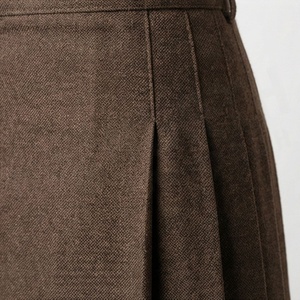 Women <b>Wool</b> <b>Wrap</b> Mini Skirt Solid Color Adjustable Belt Minimalist Style Autumn Wear - Product Image 5