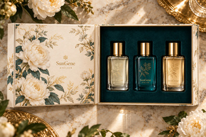 Boîte de découverte de parfum personnalisée en opale, style livre à charnières, pour jardin - Product Image 2