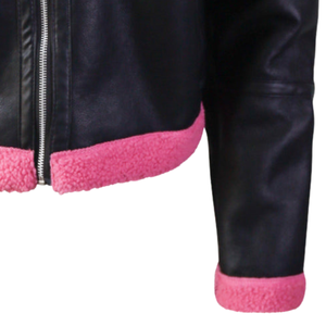 Veste en cuir PU courte AKA noire pour femme, style moto zippée, manches longues, coupe ajustée, décontractée, streetwear, mode, vêtement d'extérieur élégant - Product Image 2