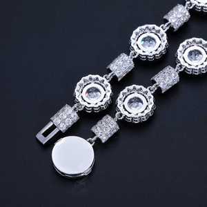 Pulsera de Joyería Fina de Lujo para Mujer, Estilo Hip Hop, con Eslabones Geométricos con Incrustaciones de Diamantes de Laboratorio, Corte Brillante Redondo, Certificado IGI, Oro de 14K - Product Image 5