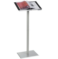 Présentoir de luxe portable moderne transparent en acrylique et métal pupitre chaire podium pour une mobilité facile