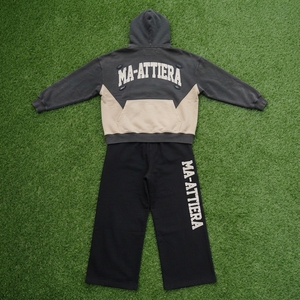 Conjunto Deportivo Personalizado para Hombre, Sudadera con Capucha de Dos Tonos y Pantalones Deportivos de Pierna Ancha - Product Image 5