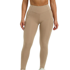 Elite Compression Gym Leggings 220 Grams Spandex Polyester Solid High Waist Quick Dry Breathable Seamless <b>Plus</b> <b>Size</b> <b>Yoga</b> <b>Pants</b> - Product Image 3