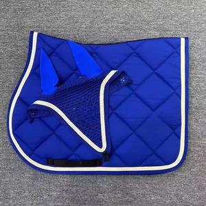 BRAND ZONE1995 Tapis de selle classique personnalisé en coton satiné avec doublure en maille, durable et confortable pour l'équitation et le saut d'obstacles - Product Image 3