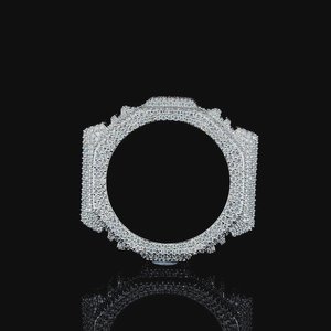Frosted <b>Watch</b> <b>Case</b> Mod Kit Stainless Steel Octagonal Luxury Streetwear Style Timepiece Upgrade Frame Moissanite Diamond gshock - Product Image 2