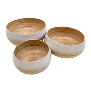 Wholesale Vietnam Custom <b>Pastel</b> Lacquer Spun Bamboo Bowl Eco-Friendly Round Fruit Salad Serving Bowl <b>Decorative</b> Tableware - Product Image 6