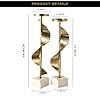 Luxury Geometric Metal Candle Holder Set with <b>White</b> Marble Base Modern Decorative Tabletop Centerpiece Decor - Product Image 3
