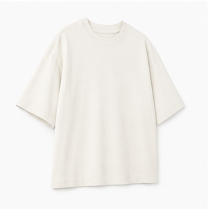 Custom Off <b>White</b> Heavyweight Cotton <b>Mens</b> Extra Oversized Short Sleeve T-Shirt MTS-OVR-0046 - Product Image 4