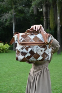Superventas estilo occidental tradicional Real hecho a mano bohemio cuero piel de vaca Sling Bag monedero mujer elegante bolso de compras - Product Image 1