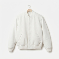Blouson de baseball universitaire en toile pour lycée, hiver, impression personnalisée, vente en gros, unisexe, coupe ample, manches longues, col montant, vêtement décontracté