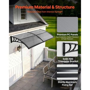 Tende da Sole per Finestre Esterne 38 x 78 Pollici con Staffa in ABS e Drenaggio per Protezione da Pioggia, Neve e Sole - Accessorio Premium per Finestre - Product Image 4