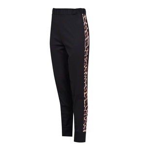 Ensemble de survêtement pour femme imprimé léopard, sweat-shirt à col zippé, manches longues, poches latérales, panneaux noir et blanc, tenue décontractée pour l'automne - Product Image 6