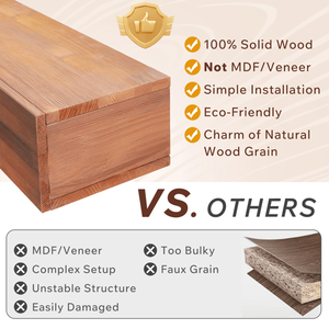 Mensola Galleggiante in Legno Rustico da 60 Pollici, Decorazione da Parete per Casa e Caminetto - Product Image 2