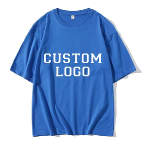 T-shirt publicitaire personnalisé en coton de haute qualité, coupe oversize, à manches courtes, col rond ample, épaules tombantes - Product Image 1