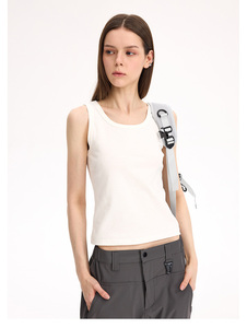 Débardeur décontracté uni pour femmes et jeunes filles, coupe ajustée, sans manches, style sport - Product Image 1
