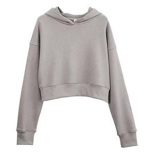 Sudadera Corta con Capucha para Mujer, Estilo Urbano, de Felpa de Algodón - Product Image 6