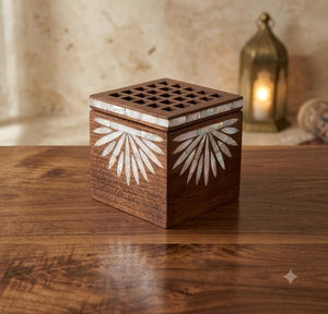 Mini Wooden Bakhoor Burner Colourful Design Mabkhara Arabic Incense Holder Decorative Incense Censer Home Decor Ramadan <b>Eid</b> <b>Gift</b> - Product Image 6