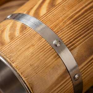 Jarra de Madera Hecha a Mano, Jarra de Cerveza de 600 ml, Jarra de Acero Inoxidable, Regalo para Padrinos de Boda, Estilo Vikingo, Regalo para el Padrino, Taza para Beber - Product Image 2