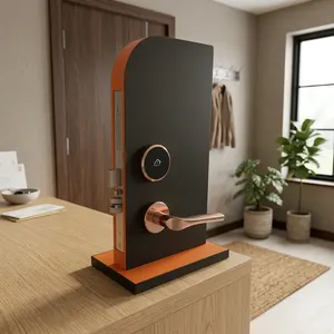 Cerradura Inteligente para Hotel TES, Tipo Split, con RFID, Color Oro Rosa, Sistema de Control de Acceso con Tarjeta Electrónica, Acabado en Oro Rosa - Product Image 5