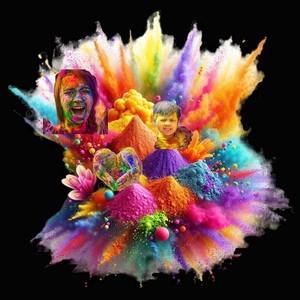 Venta caliente colores mezclados Gulal Holi Color polvo directo de la India fabricante fiestas divertidas Color Run fiesta vacaciones suministros - Product Image 5