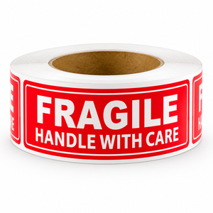 Custom Fragile Handle With Care <b>Stickers</b> Shipping Labels Waterproof Warning Labels for Packaging Carton Boxes Wholesale - Product Image 1