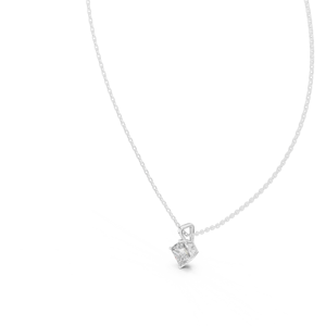 Classique Simple Tempérament carré Moissanite Pendentif S925 Collier En Argent Sterling Femme - Product Image 2