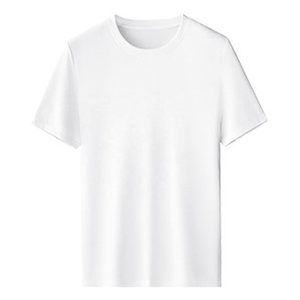 Haute qualité 190gsm 100% 60S longue agrafe coton mercerisé soyeux lisse coupe régulière luxueux décontracté col rond T-shirt pour les femmes - Product Image 5