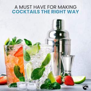 Juego de Coctelera Profesional Moderno de Acero Inoxidable, 3 Piezas, Hecho a Mano, Portátil, Ecológico y Duradero - Product Image 6