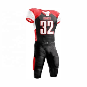 Nuevo Diseño Personalizado, Conjunto de Camiseta de Fútbol Americano con Estampado por Transferencia de Calor, 100% Poliéster, Cuello en V, Tallas Grandes, Ropa Deportiva para Hombre - Product Image 1